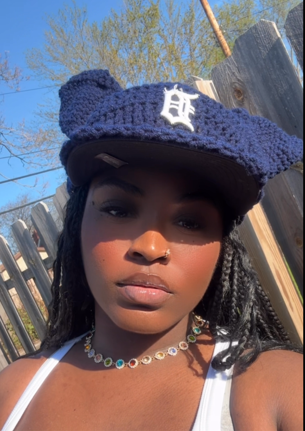 nAVY “dETROIT” fITTED cAP