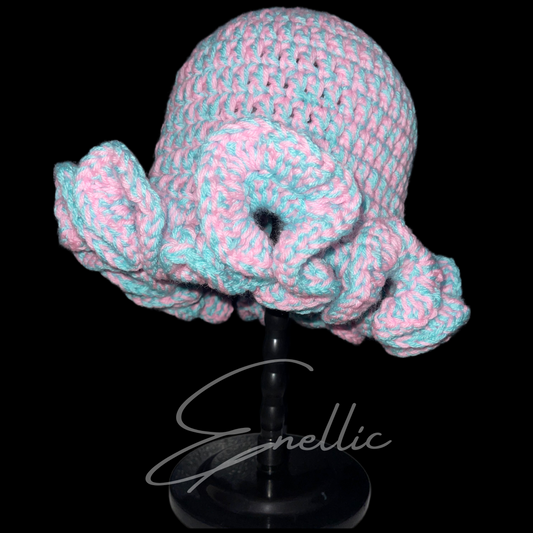 Cotton Candy Octo Ruffle Hat